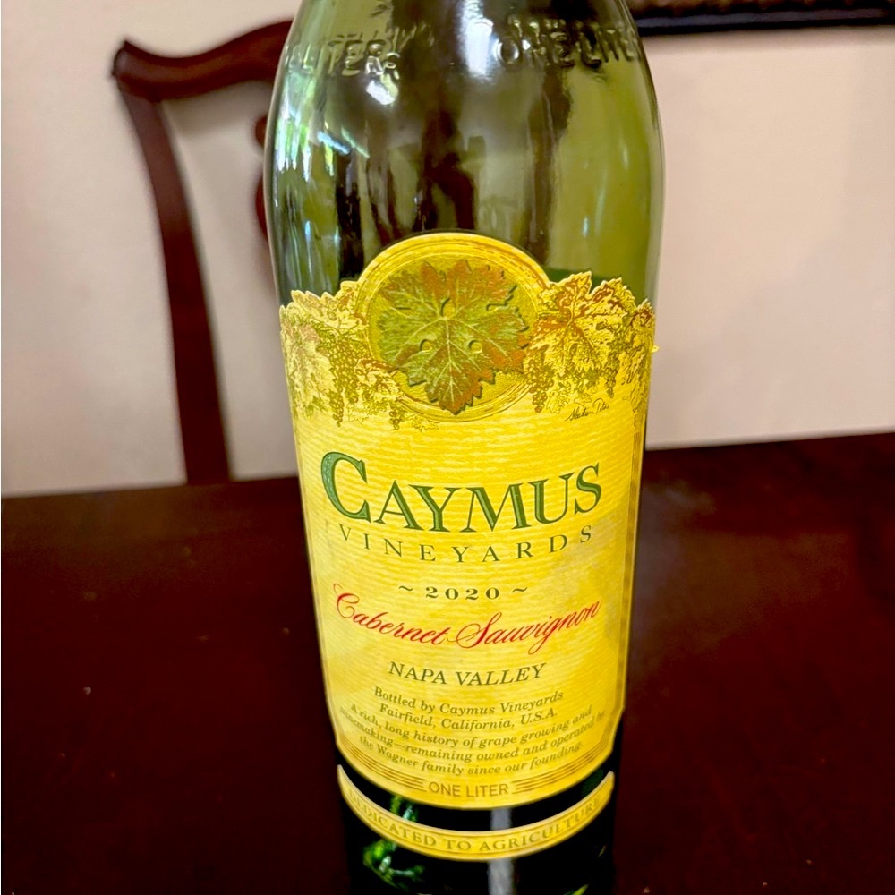 Caymus Vineyards Green Wine Bottle